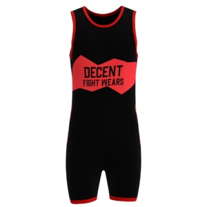 Combinaison de lutte noire et rouge pour hommes Decent Fight Wears, vêtements de combat mixte ajustés, respirants, extensibles et anti-transpiration - Product Image 6