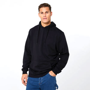 Sweat à capuche imprimé surdimensionné en coton et polyester pour hommes, vêtements de sport d'hiver de base - Product Image 1