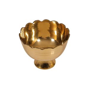 Urli de Latón, Cuenco de Cobre de 600g con Hojas de Rosa Reales, Decoración para Bodas y Cumpleaños, Decoración para el Hogar, Vela Aromática de Vainilla, Decoración para Diwali y Aniversarios - Product Image 4