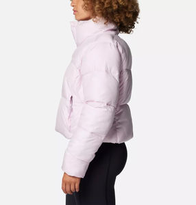 Veste matelassée courte confortable pour femme, rose, OEM, fermeture éclair intégrale, respirante, d'hiver, en duvet, pour la vente en gros - Product Image 6