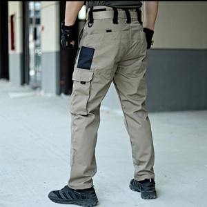 High Quality Men's Tactical <b>Pants</b> Elastic Waist <b>Cargo</b> Large Size Cotton <b>Pants</b> Multi-Pocket Trousers Sports Training <b>Work</b> <b>Pants</b> - Product Image 2