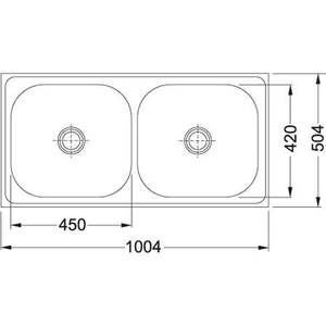 Para fregadero Franke 620 de acero inoxidable con acabado satinado europeo de x 20 - Product Image 1
