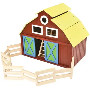 Trẻ em Barn đồ chơi ban đầu DIY | lớn Barn chơi đặt trẻ em bằng gỗ playhouses | nhựa