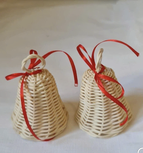 Décoration murale de Noël en fibre de rotin tissée à la main pour une ambiance saisonnière chaleureuse, objet artisanal traditionnel du Vietnam - Product Image 5