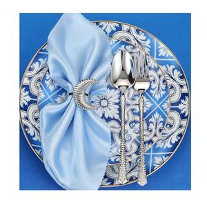 Nouvelles bagues à serviettes en métal argenté de style antique, décorations de table islamiques, porte-serviettes pour la vente chaude du Ramadan Eid Mubarak - Product Image 1