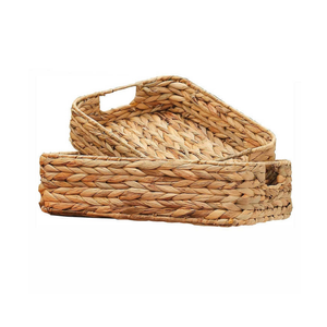 Cesta de almacenamiento multifunción ecológica de ratán tejida a mano y bandeja de baño tejida a buen precio - Product Image 3