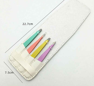 Pinzas profesionales para cejas de acero inoxidable sólido, tamaño Mini con etiqueta privada personalizada, pinzas de Punta inclinada de diferentes colores claros - Product Image 2