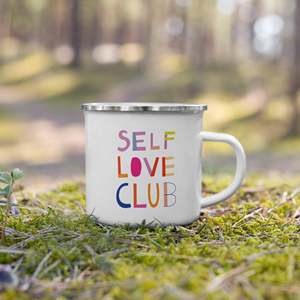 แก้วเคลือบสไตล์เรโทร Self Love Club น้ำหนักเบา ทนทาน แก้วทำมือพร้อมลาย "Self-Love" สีสันสดใส เหมาะสำหรับแจกเป็นของขวัญ - Product Image 4