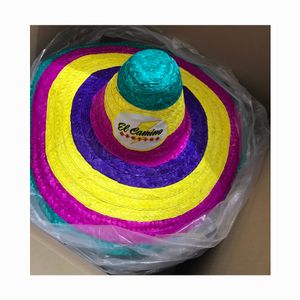 Sombrero de paja para playa, sombrero de hoja de palma ecológico, sombrero de ala ancha natural hecho a mano, sombrero mexicano para adultos y niños - Product Image 2
