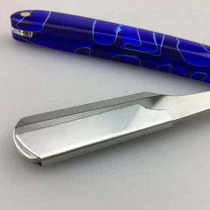 Poignée acrylique professionnelle en acier inoxydable à bord unique lame de coupe droite barbe de barbier coupe rasoir pour salon - Product Image 3