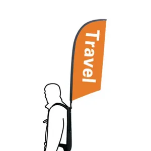 <span class=keywords><strong>Drapeau</strong></span> <span class=keywords><strong>publicitaire</strong></span> en forme de larme pour événements sportifs et activités promotionnelles – Vente en gros - Product Image 5