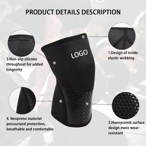 Manchons de genou d'hiver unisexe personnalisés en gros, en néoprène et nylon respirant, anti-UV, séchage rapide, 7 mm SHAHEEN FIT pour l'haltérophilie - Product Image 4