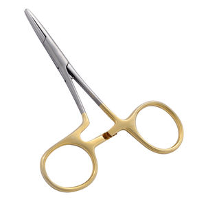 12.5cm poignée dorée pince à aiguille torsadée en acier inoxydable produit en acier au carbone - Product Image 2