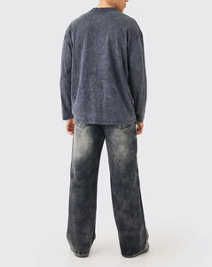 Pantalones de mezclilla de alta calidad para hombre, estilo streetwear, con bolsillos cargo de color sólido personalizados, diseño personalizado para hombre, cómodos, con ODMOEM. - Product Image 5