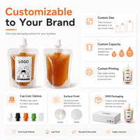 Pochettes souples à bec verseur recyclables de qualité alimentaire 50ml 100ml 200ml pour l'emballage de boissons liquides et d'eau