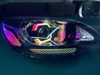 Nouvel ensemble de phares LED pour KIA RIO 2012, contrôle de la couleur WRGB par application, kit d'éclairage automobile, plug and play, phares avant