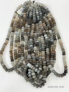 ลูกปัดมูนสโตนธรรมชาติทรงฟักทอง ขนาด 8-10 มม. ความยาว 17 นิ้ว - Product Image 5