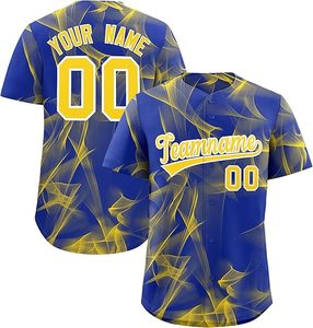 Camiseta de béisbol personalizable para hombre, sudadera de malla transpirable de talla estadounidense con sublimación de calor, ropa de softball bordada impresa - Product Image 1
