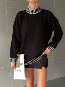 Chic Vintage Winter Casual Abrigo de mujer Estilo de suéter elegante - Product Image 3