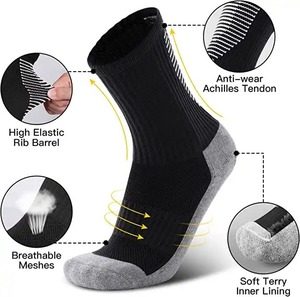 <b>Hot</b> Selling Men's Custom Logo Crew Casual Soft Cotton <b>Socks</b> Anti-Slip Anti-Bacterial Eco-Friendly Quick Dry Embroidered <b>Socks</b> - Product Image 4