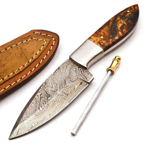 Couteau de chasse et de camping à lame fixe en acier inoxydable personnalisable, manche en résine, lavable au lave-vaisselle, écologique, de haute qualité - Product Image 5