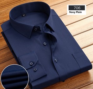 Camisas de Hombre Formales de Manga Larga, de Poliéster y Algodón, en Diferentes Colores, Personalizadas al por Mayor, Lisas, Casuales, para Negocios - Product Image 3