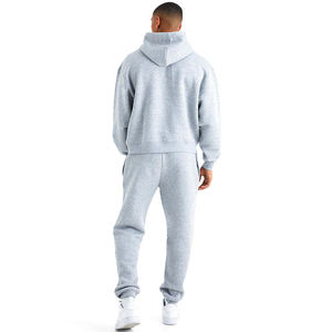 Chándal de lana técnica para hombre de diseño OEM 69% algodón 31% poliéster con cremallera completa Sudadera con capucha Joggers pantalones de chándal blanco invierno Digital - Product Image 3