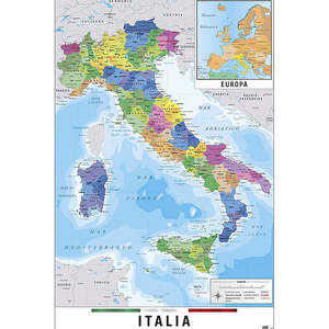 Mapa físico-político de Italia - Product Image 3