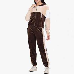 Women Velvet Tracksuit Custom Two Piece Hoodie and Jogger Pants <b>Set</b> Wholesale Casual Wear <b>Gym</b> Outfit for Active Lifestyle - Product Image 3