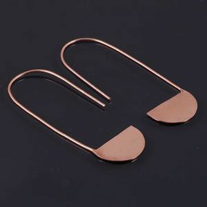 Assez exclusif plaqué or laiton forme géométrique Clip crochet boucles d'oreilles en gros bijoux pour les occasions de fête cadeau - Product Image 5