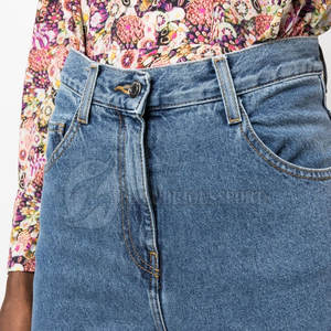 Meilleure qualité femmes taille moyenne Jeans pantalon couleur unie nouveau Style décontracté plat avant respirant été extérieur utilisation Streetwear - Product Image 5