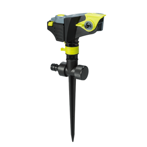 Aspersor Oscilante de Impulso de Plástico para Césped y Jardín, Color Gris/Verde, Cobertura de Media Esfera, Fabricado en Taiwán - Product Image 1