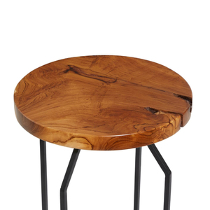 New Arrival Customizable Wooden Furniture Home Decorative Bedroom <b>Bed</b> Beside Side <b>Table</b> Metal Legs Living Room Dining School Use - Product Image 3