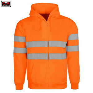 เสื้อแจ็คเก็ตซิปสะท้อนแสงกันน้ำสำหรับผู้ชายไซส์ใหญ่ เหมาะสำหรับงานก่อสร้างและงานอื่นๆ ขายส่ง - Product Image 3