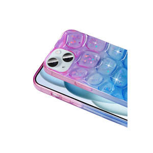 Étui en silicone TPU souple mince avec design marbré 3D brillant de luxe KHYR Hacar pour iPhone 15 11Pro XSMax Housse de téléphone portable - Product Image 6