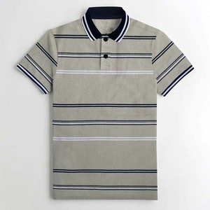 Nouveaux polos vente en gros coton de haute qualité grande taille Slim Fit hommes polos à manches courtes design rayé - Product Image 5