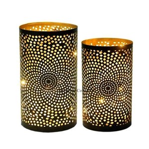 Nuevo portavelas de diseño de forma redonda de Color dorado y soporte votivo hecho a mano para el hogar y la decoración festiva a precio razonable - Product Image 4