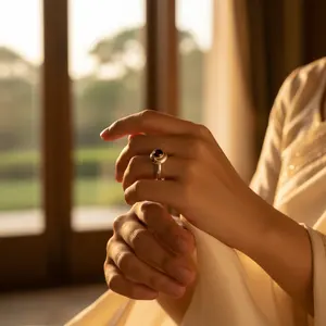 Anillo de Plata 925 con Piedra de Granate Natural, Corte Ovalado, Chapado en Rodio, Elegante Tecnología de Incrustación de Rodio, Regalo para Mujer - Product Image 3