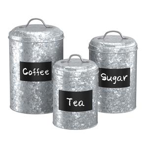 Ensemble de quatre bidons en métal blanc de qualité supérieure conteneur fait à la main forme personnalisée en gros bidon en métal de luxe - Product Image 3