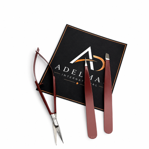 Ensemble de pinces à sourcils en acier inoxydable, pointues et inclinées, instruments de beauté sur mesure, outils de salon réutilisables - Product Image 2