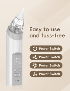 Aspirateur nasal rechargeable à 3 modes pour bébé avec berceuses et veilleuse Pompe d'aspiration nasale portable sans fil pour nourrissons - Product Image 4