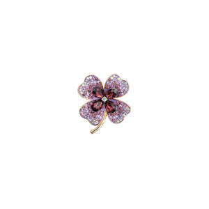 Broche de cuello con patrón figurativo morado - Accesorio de ropa - Product Image 1