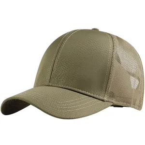 Custom Trucker Hats <b>Bulk</b> 100% Cotton Mesh 5 Panel Vintage Dad Hat Breathable Stylish Outdoor Sports Caps - Product Image 4