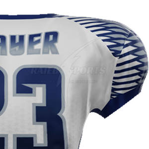 Uniforme de fútbol americano para hombres de alta calidad Ropa deportiva transpirable con mangas cortas y talla grande Venta caliente - Product Image 6