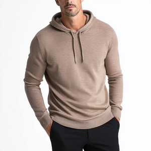 Sudadera con capucha extragrande de color y logotipo personalizado Sudadera con capucha para hombre Sudadera con capucha de color sólido para estampado de punto - Product Image 3