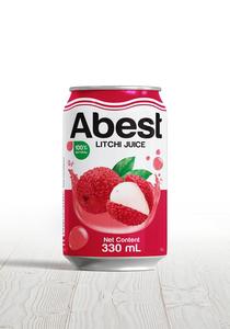 Abest Concentré de litchi biologique 330ml A & B arôme naturel Vietnam édulcorant sucre boisson gazeuse à base d'eau jus bouteille emballée - Product Image 3