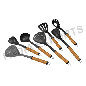 Juego de Utensilios de Cocina de Acero Inoxidable Ecológico de Diseño Elegante de 6 Piezas - Product Image 1