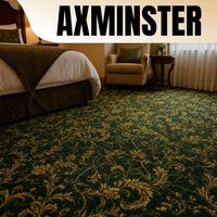 Tapis Damassé Axminster 80% Laine 20% Nylon Jacquard Mur à Mur pour Chambre d'Hôtel, Salon, Ignifuge
