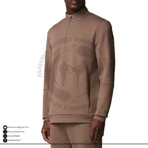 Sudadera de Invierno de Alta Calidad con Media Cremallera y Logotipo Personalizado Bordado al por Mayor, Unisex, OEM - Product Image 3