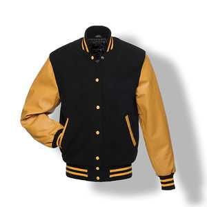 Unisex Varsity Baseball Jacket College Bomber Leather Sleeves with Viscose CollegeBaseballjacket for men DDP Shipping - Product Image 3